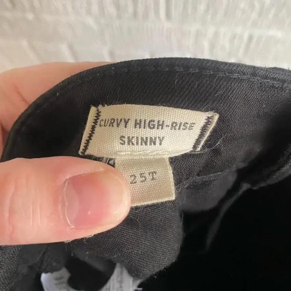 Madewell Curvy High Rise Skinny Jeggings Jeans Carbondale Black Size 25T Tall - Picture 5 of 6